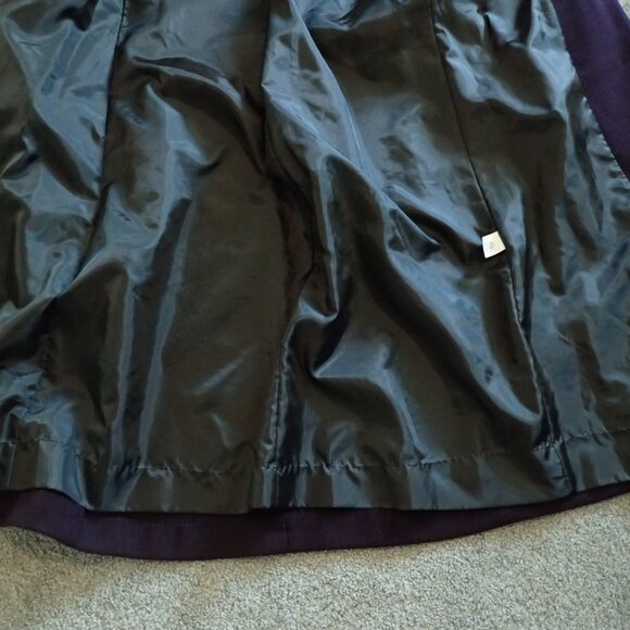 VTG MDP Deep Eggplant Wool Long Coat - Picture 11 of 16